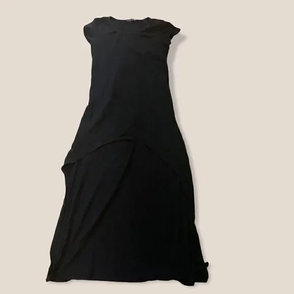 Small Black Short Sleeve High - Low Dress - Picture 3 of 3